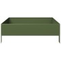 Arriate de acero verde oliva 100x100x33,5 cm en Macetas y jardineras | Comprar online en Foru.es