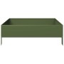 Arriate de acero verde oliva 100x100x33,5 cm en Macetas y jardineras | Comprar online en Foru.es