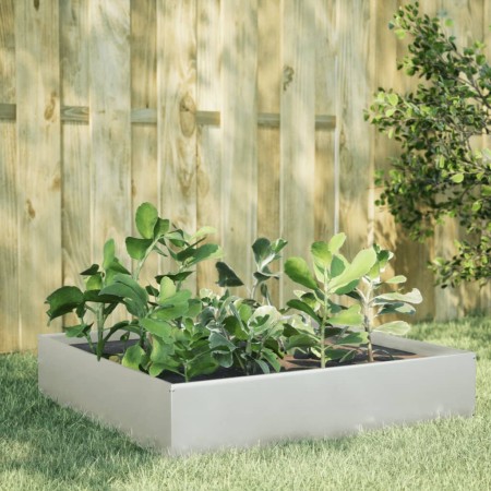 Jardinera de acero inoxidable 100x100x33,5 cm en Macetas y jardineras | Comprar online en Foru.es