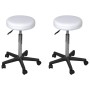 Taburetes de oficina 2 uds cuero sintético blanco de vidaXL, Sillas de oficina - Ref: Foro24-277175, Precio: 80,15 €, Descuen...
