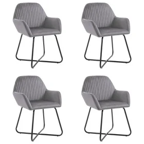Sillas de comedor 4 unidades de terciopelo gris de vidaXL, Sillas de comedor - Ref: Foro24-277009, Precio: 381,50 €, Descuent...