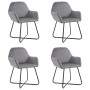 Sillas de comedor 4 unidades de terciopelo gris de vidaXL, Sillas de comedor - Ref: Foro24-277009, Precio: 386,57 €, Descuent...