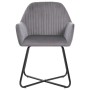 Sillas de comedor 4 unidades de terciopelo gris de vidaXL, Sillas de comedor - Ref: Foro24-277009, Precio: 386,57 €, Descuent...