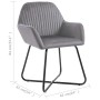 Sillas de comedor 4 unidades de terciopelo gris de vidaXL, Sillas de comedor - Ref: Foro24-277009, Precio: 386,57 €, Descuent...