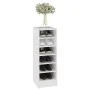 Mueble zapatero de madera contrachapada blanco 31,5x35x90 cm de vidaXL, Zapateros y organizadores de calzado - Ref: Foro24-80...