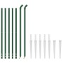 Cerca de alambre con pinchos de anclaje verde 1,1x10 m de vidaXL, Paneles de vallas - Ref: Foro24-153922, Precio: 113,24 €, D...