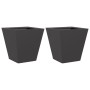 Jardineras 2 unidades acero negro 30x30x30 cm en Macetas y jardineras | Comprar online en Foru.es
