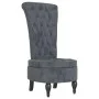 Sillón de respaldo alto con botones terciopelo gris oscuro de vidaXL, Sillas poltrona - Ref: Foro24-352465, Precio: 185,87 €,...