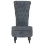 Sillón de respaldo alto con botones terciopelo gris oscuro de vidaXL, Sillas poltrona - Ref: Foro24-352465, Precio: 185,87 €,...