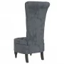 Sillón de respaldo alto con botones terciopelo gris oscuro de vidaXL, Sillas poltrona - Ref: Foro24-352465, Precio: 185,87 €,...
