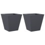 Jardineras 2 unidades acero gris antracita 30x30x30 cm en Macetas y jardineras | Comprar online en Foru.es