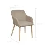 Dining chairs, 4 units, beige fabric and solid oak wood. by vidaXL, dining chairs - Ref: Foro24-270570, Price: 433,33 €, Disc...