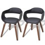 Sillas de comedor 2 uds madera curvada y cuero sintético negro de vidaXL, Sillas de comedor - Ref: Foro24-271944, Precio: 279...