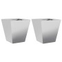 Jardineras 2 unidades acero galvanizado 30x30x30 cm en Macetas y jardineras | Comprar online en Foru.es