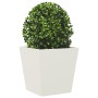 Jardineras 2 unidades acero blanco 40x40x40 cm en Macetas y jardineras | Comprar online en Foru.es