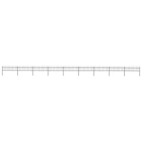 Gartenzaun mit Speerspitzen aus schwarzem Stahl, 15,3 x 0,6 m von vidaXL, Zaunpaneele - Ref: Foro24-277601, Preis: 385,16 €, ...