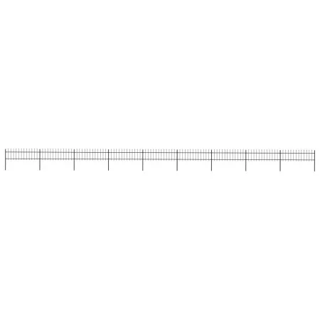 Gartenzaun mit Speerspitzen aus schwarzem Stahl, 15,3 x 0,6 m von vidaXL, Zaunpaneele - Ref: Foro24-277601, Preis: 385,16 €, ...