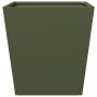 Jardinera de acero verde oliva 40x40x40 cm en Macetas y jardineras | Comprar online en Foru.es