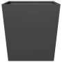 Jardineras 2 uds de acero negro 50x50x50 cm en Macetas y jardineras | Comprar online en Foru.es