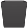 Jardineras 2 uds de acero negro 50x50x50 cm en Macetas y jardineras | Comprar online en Foru.es