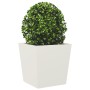 Jardineras 2 uds de acero blanco 50x50x50 cm en Macetas y jardineras | Comprar online en Foru.es