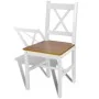 Sillas de comedor 6 unidades madera de pino blancas de vidaXL, Sillas de comedor - Ref: Foro24-271497, Precio: 294,14 €, Desc...