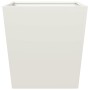 Jardineras 2 uds de acero blanco 50x50x50 cm en Macetas y jardineras | Comprar online en Foru.es