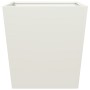 Jardineras 2 uds de acero blanco 50x50x50 cm en Macetas y jardineras | Comprar online en Foru.es
