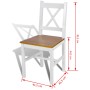 Sillas de comedor 6 unidades madera de pino blancas de vidaXL, Sillas de comedor - Ref: Foro24-271497, Precio: 282,10 €, Desc...