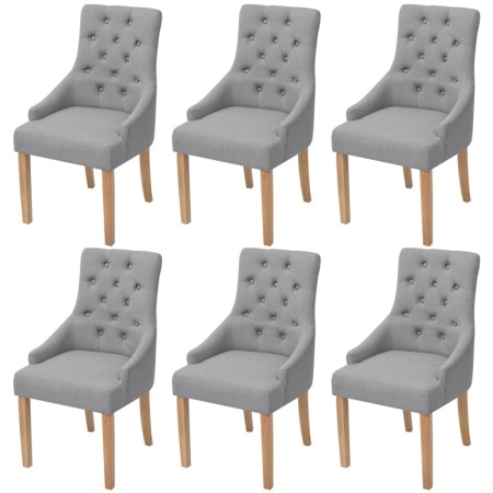 Sillas de comedor 6 unidades de tela gris claro de vidaXL, Sillas de comedor - Ref: Foro24-274422, Precio: 756,78 €, Descuent...