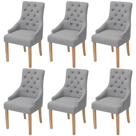 Sillas de comedor 6 unidades de tela gris claro de vidaXL, Sillas de comedor - Ref: Foro24-274422, Precio: 637,33 €, Descuent...