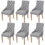 Sillas de comedor 6 unidades de tela gris claro de vidaXL, Sillas de comedor - Ref: Foro24-274422, Precio: 756,78 €, Descuent...