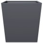 Jardineras 2 uds de acero gris antracita 50x50x50 cm en Macetas y jardineras | Comprar online en Foru.es