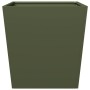 Jardinera de acero verde oliva 50x50x50 cm en Macetas y jardineras | Comprar online en Foru.es