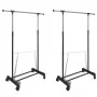 Perchero ajustable para ropa 1 barra 2 unidades de vidaXL, Organizadores de vestidores y perchas de barra - Ref: Foro24-27018...