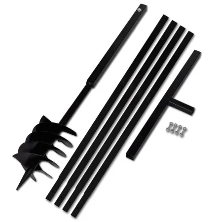 Earth Drill With Handle 180 mm With Extension Tube 5 M Steel by vidaXL, Helical augers - Ref: Foro24-270531, Price: 87,79 €, ...