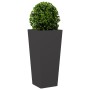 Jardineras 2 uds de acero negro 35x35x75 cm en Macetas y jardineras | Comprar online en Foru.es