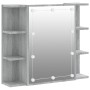 Mueble con espejo y LED color gris Sonoma 70x16,5x60 cm de vidaXL, Tocadores de baño - Ref: Foro24-820452, Precio: 69,91 €, D...