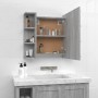 Mueble con espejo y LED color gris Sonoma 70x16,5x60 cm de vidaXL, Tocadores de baño - Ref: Foro24-820452, Precio: 69,91 €, D...