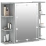Mueble con espejo y LED color gris Sonoma 70x16,5x60 cm de vidaXL, Tocadores de baño - Ref: Foro24-820452, Precio: 69,91 €, D...