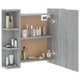 Mueble con espejo y LED color gris Sonoma 70x16,5x60 cm de vidaXL, Tocadores de baño - Ref: Foro24-820452, Precio: 69,91 €, D...