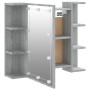 Mueble con espejo y LED color gris Sonoma 70x16,5x60 cm de vidaXL, Tocadores de baño - Ref: Foro24-820452, Precio: 69,91 €, D...