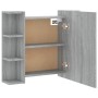 Mueble con espejo y LED color gris Sonoma 70x16,5x60 cm de vidaXL, Tocadores de baño - Ref: Foro24-820452, Precio: 69,91 €, D...