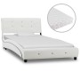 Cama con colchón cuero sintético blanco 90x200 cm de vidaXL, Camas y somieres - Ref: Foro24-277569, Precio: 368,42 €, Descuen...