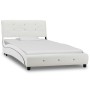 Cama con colchón cuero sintético blanco 90x200 cm de vidaXL, Camas y somieres - Ref: Foro24-277569, Precio: 368,42 €, Descuen...