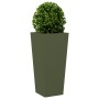 Jardineras 2 uds acero verde oliva 35x35x75 cm en Macetas y jardineras | Comprar online en Foru.es