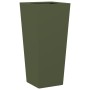Jardineras 2 uds acero verde oliva 35x35x75 cm en Macetas y jardineras | Comprar online en Foru.es