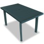 Juego de comedor de jardín 7 piezas plástico verde de vidaXL, Conjuntos de jardín - Ref: Foro24-275080, Precio: 831,62 €, Des...