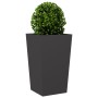 Jardinera de acero negra 45x45x75 cm en Macetas y jardineras | Comprar online en Foru.es