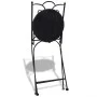 Set mesa y sillas jardín 3 pzas baldosa cerámica blanco y negro de vidaXL, Conjuntos de jardín - Ref: Foro24-271772, Precio: ...